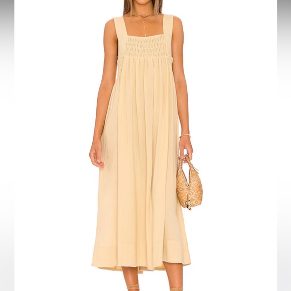 FREE PEOPLE | Delphine Midi Dress in Pampas - Picture 2 of 16